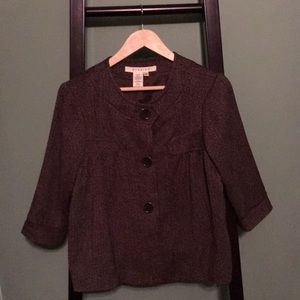 Studio M Cropped Brown Tweed  jacket Sz 4
